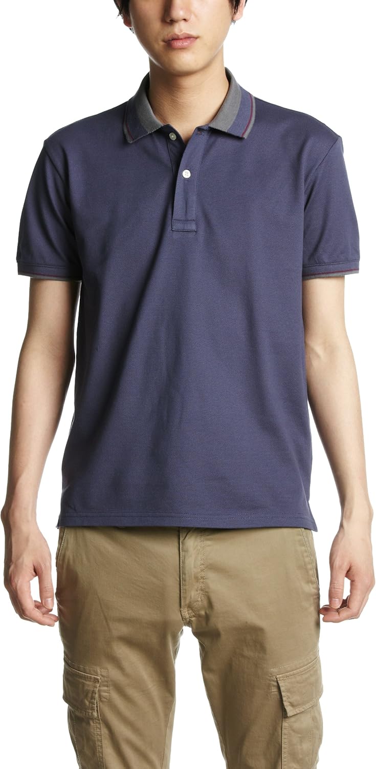 

Поло Urban Research UR 40/2PIQUE LINE, синий/серый