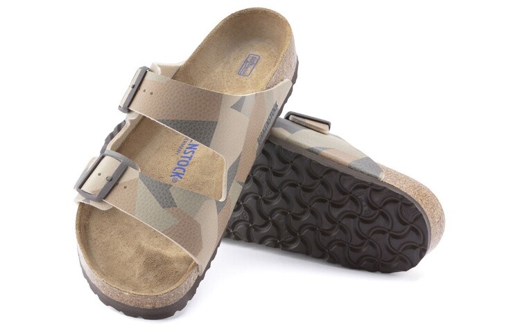 Шлепанцы Arizona унисекс камуфляж коричневый Birkenstock — фото 3