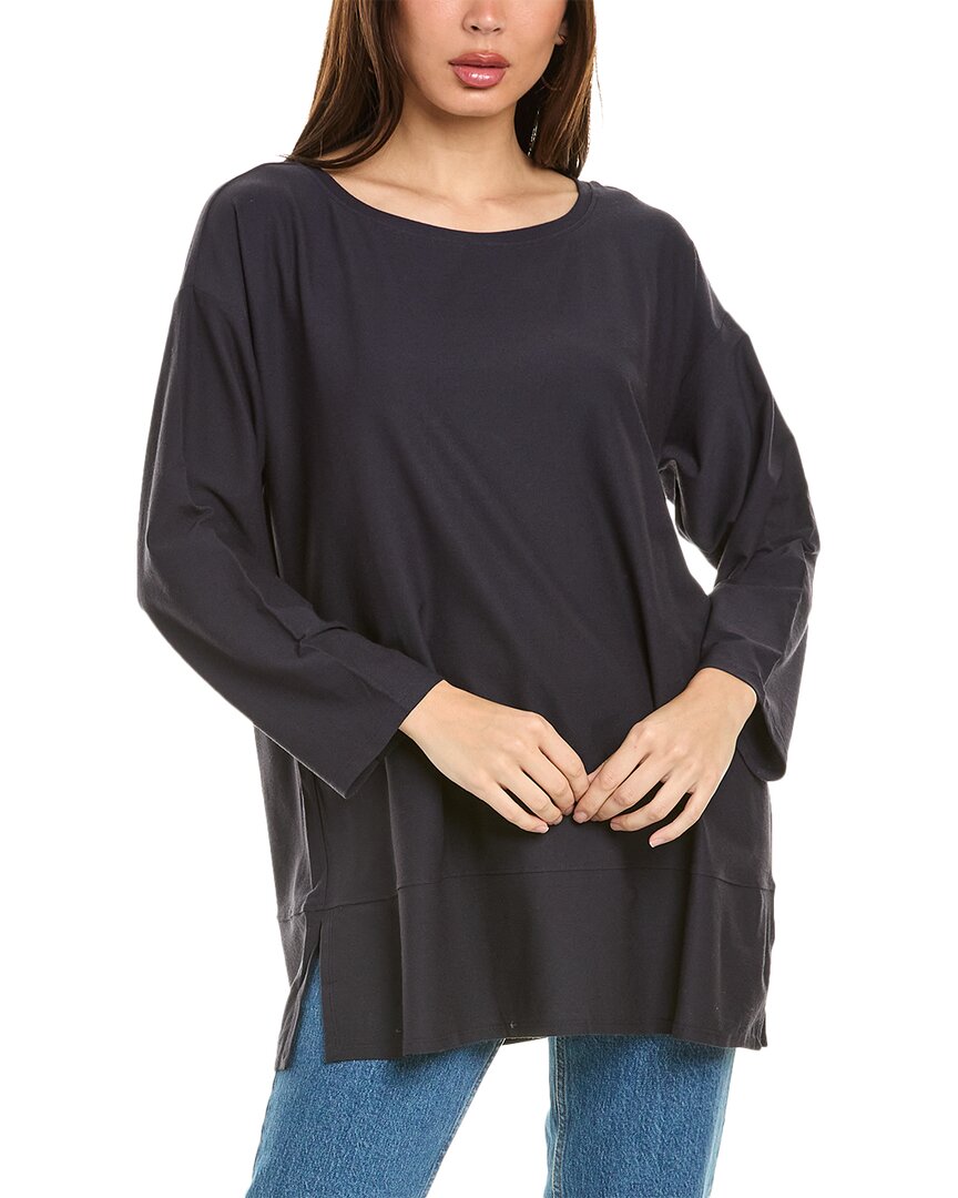 

Туника с балетным воротником EILEEN FISHER, темно-синий