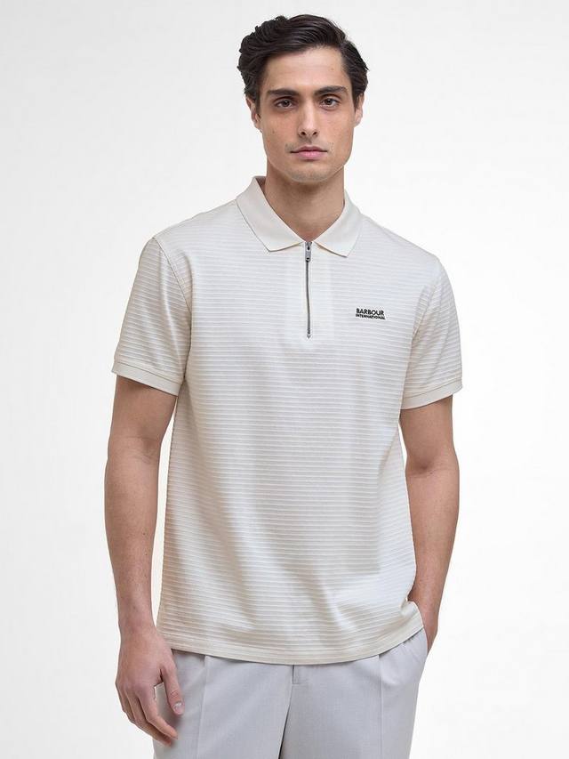 

Поло Alfred Jacquard в полоску Barbour, Whisper White