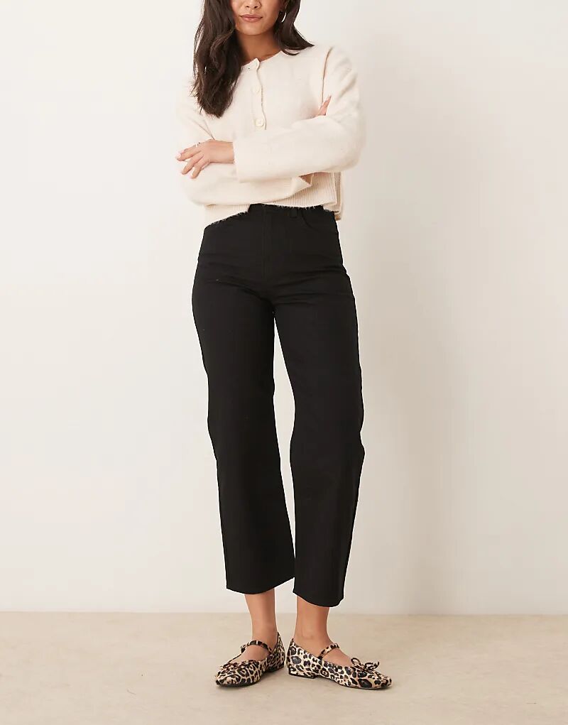 

Укороченные прямые джинсы черного цвета ASOS DESIGN