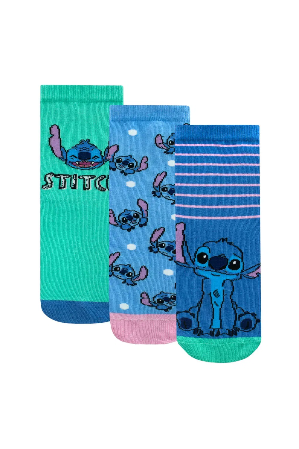 Носки Lilo and Stitch 3 пары Disney, мультиколор