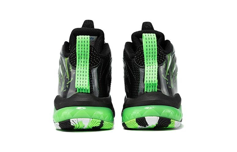 Кроссовки XTEP Kids Lifestyle Shoes PS Low-top Black/fluorescent Grass Green, зеленый — фото 4