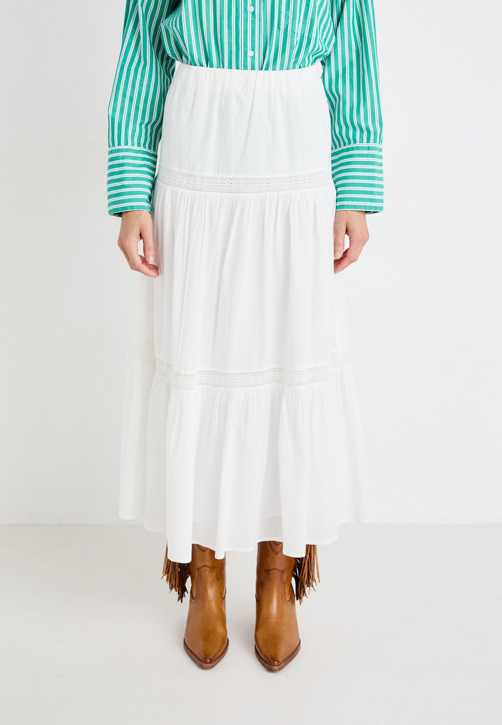 

Юбка макси SKIRT Gina Tricot, белый