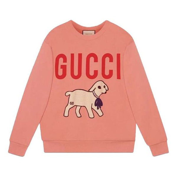 

Свитер oversize sweatshirt with lamb patch 'pink' Gucci, розовый