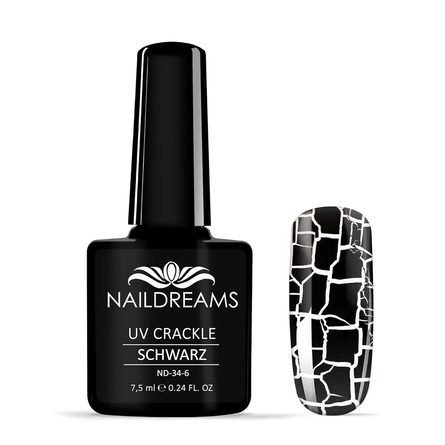 Набор UV-шеллаков «Crackle» от NAILDREAMS Snc, Black — фото 2