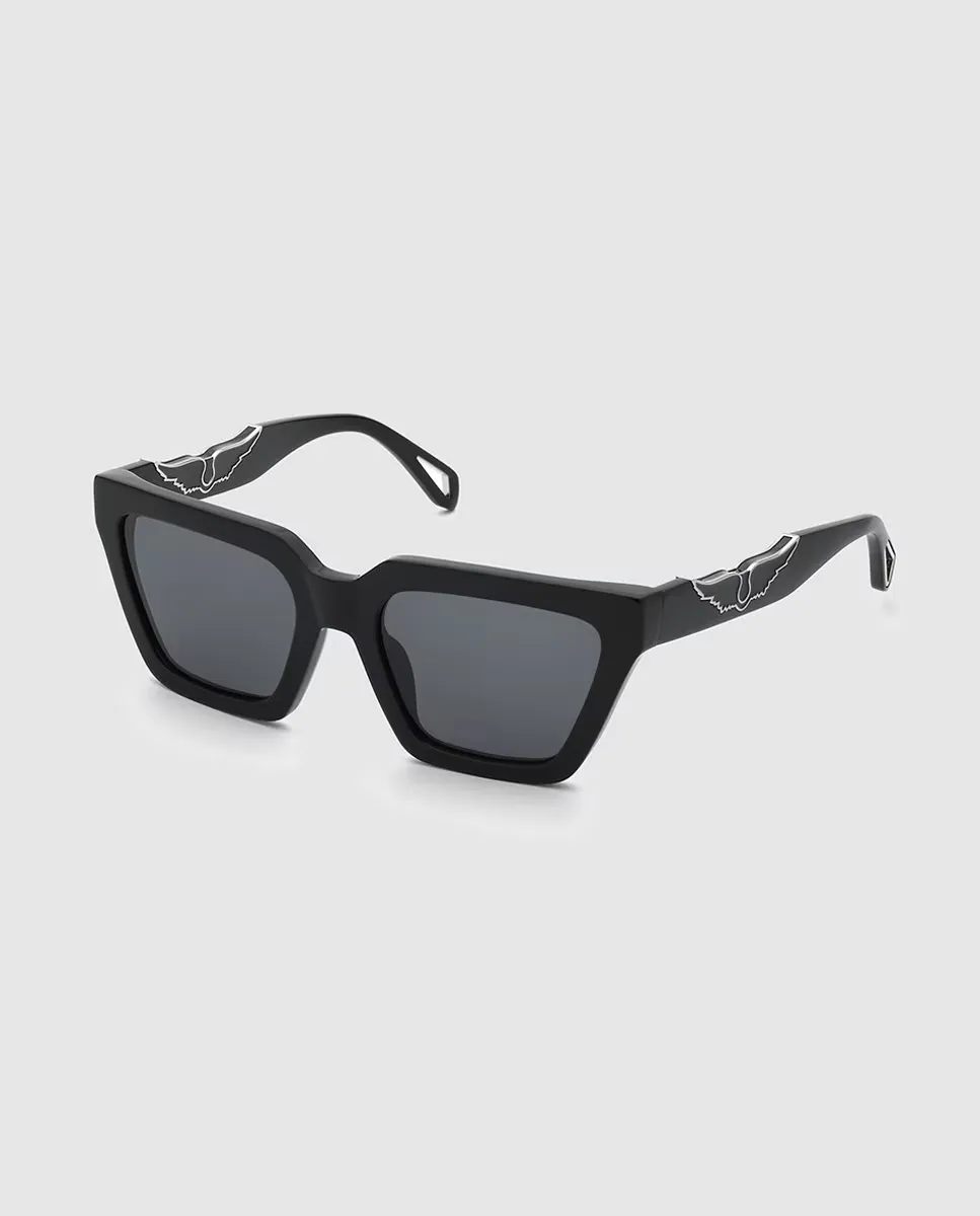 

Женские квадратные ацетатные солнцезащитные очки Zadig & Voltaire, чёрный