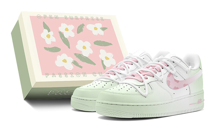 

Кроссовки Nike Air Force 1 Skateboarding Shoes Men Low-top Pink, цвет Keylime