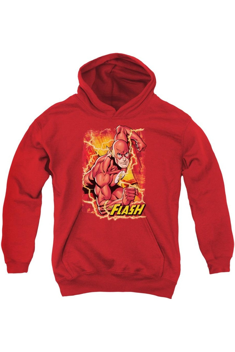 

Молодежная толстовка с капюшоном Justice League of America Flash Lightning Gildan, красный
