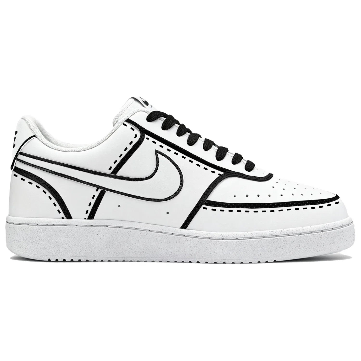 Кеды Nike Court Vision 1 Low Next Nature Black White — фото 4