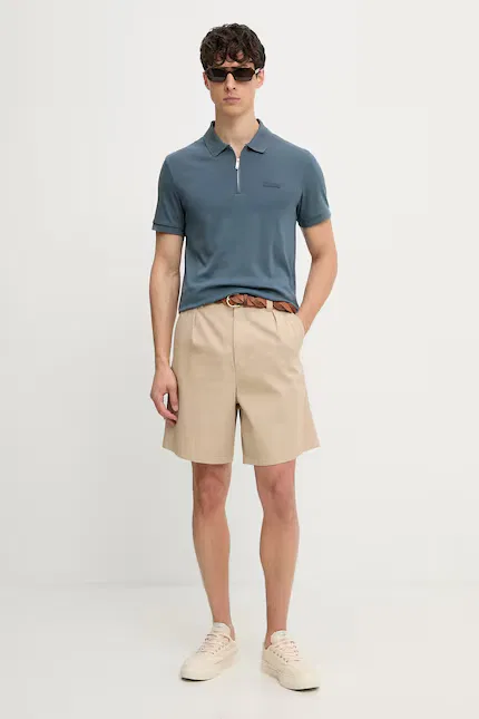 Футболка-поло хлопковая Calvin Klein, бирюзовый — фото 2