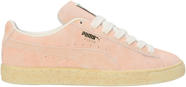 Кроссовки Puma унисекс из замши с эффектом потертости, яркая дыня/слоновая кость — фото 3