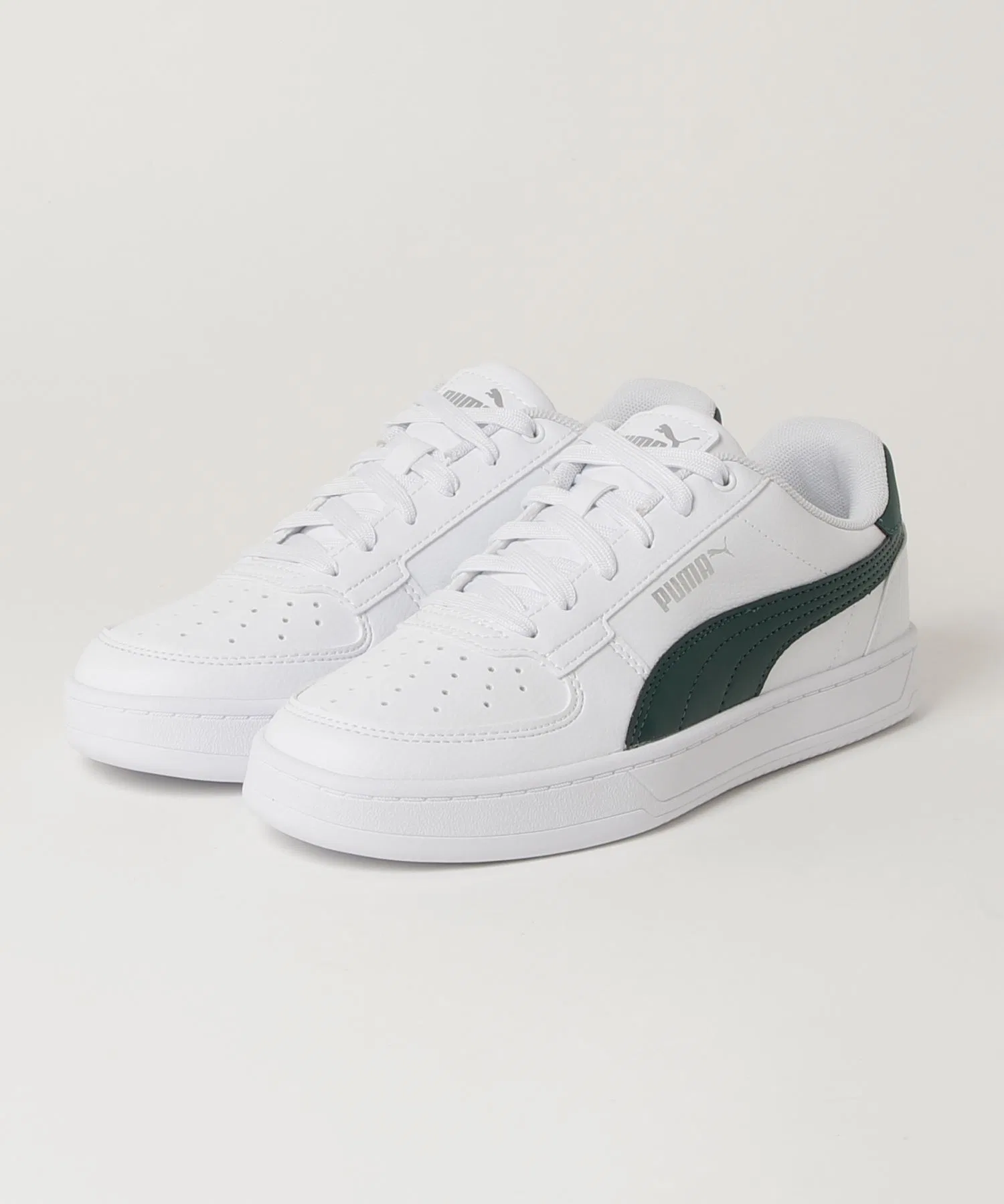 Мужские кроссовки из искусственной кожи PUMA Caven 2.0 белые с чёрным