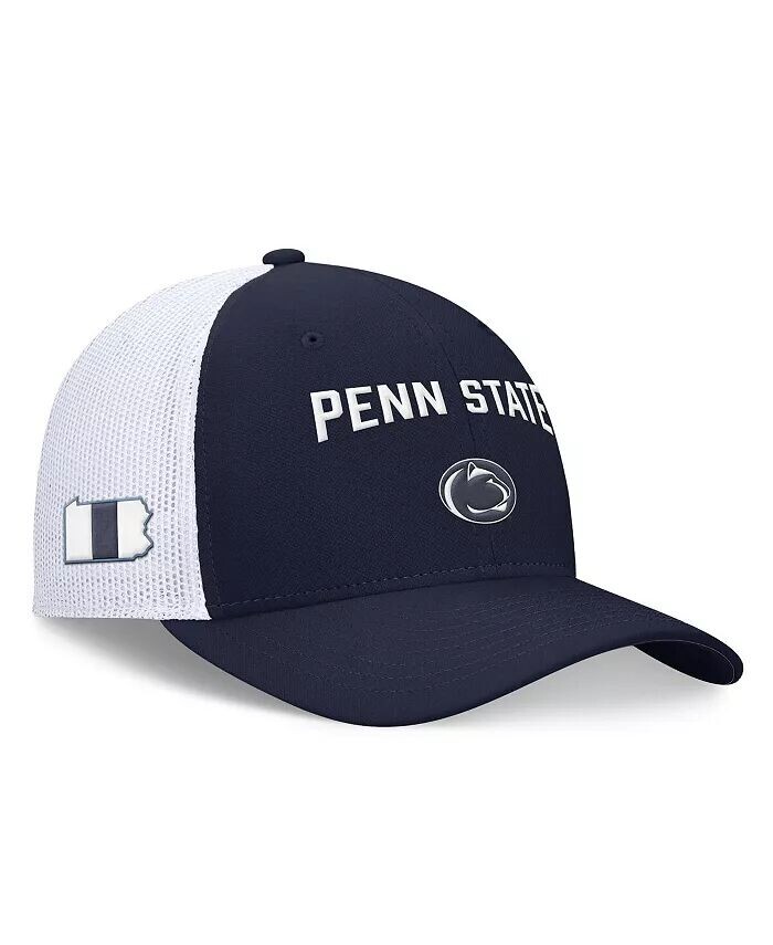 

Мужская темно-синяя/белая регулируемая шляпа Penn State Nittany Lions Primetime City Trucker Nike, мультиколор