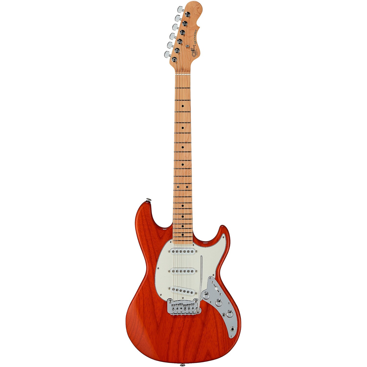

Электрогитара G&L Fullerton Deluxe Skyhawk, прозрачный оранжевый
