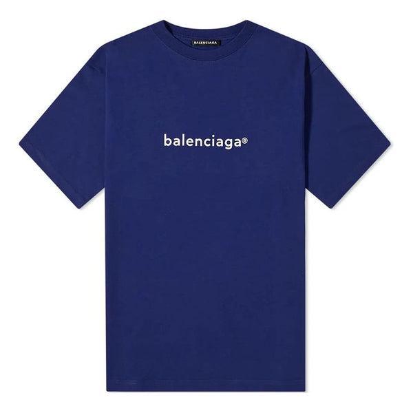 

Футболка men's logo alphabet short sleeve blue Balenciaga, синий
