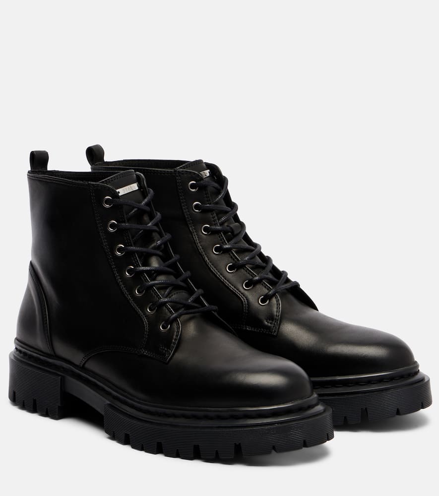 Ботинки Henry в стиле милитари из кожи Staud, Black