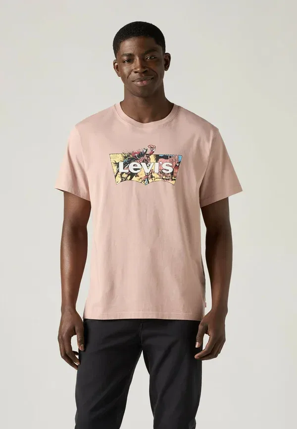 Футболка Levi'S, модель levis records crus, свободный крой, черный