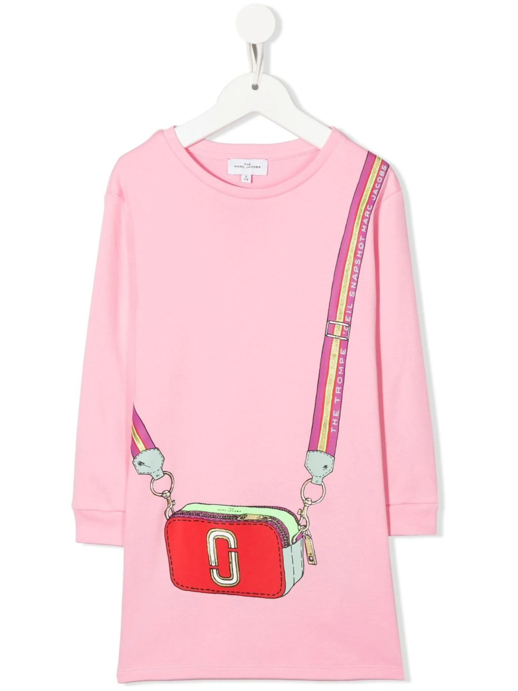 

Платье с принтом Marc Jacobs Kids, розовый