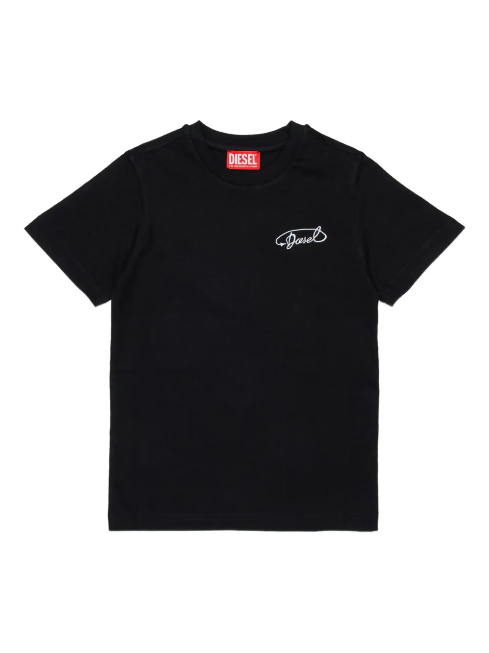 

Футболка с вышитым логотипом Diesel Kids, черный