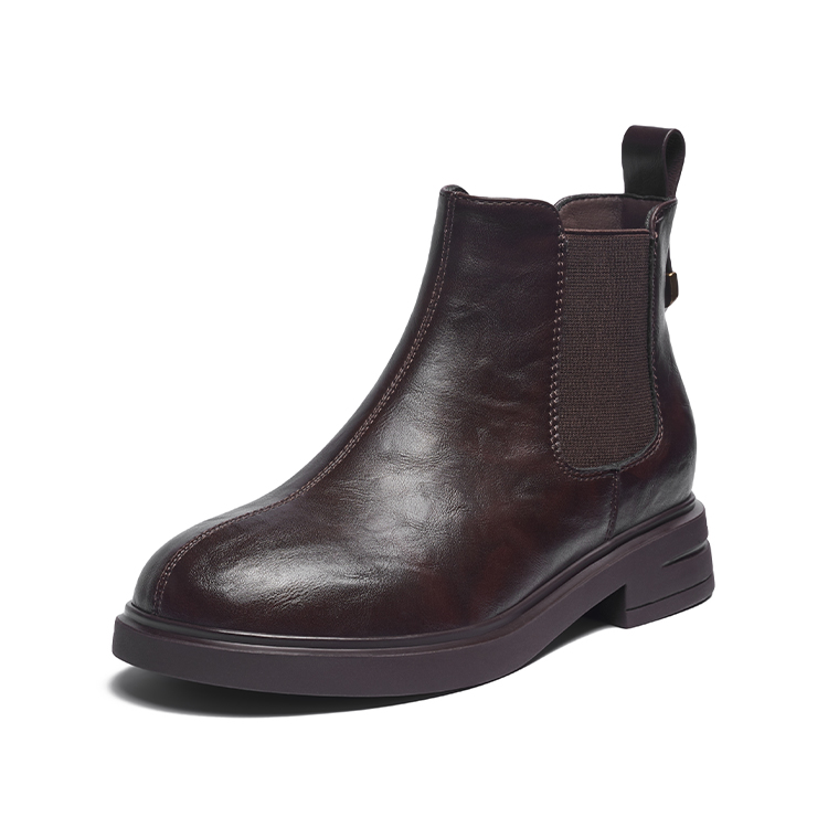 JOSINY Челси 10 см на каблуке 3,5 см женские коричневые без подкладки, цвет Brown (Unlined) — фото 2