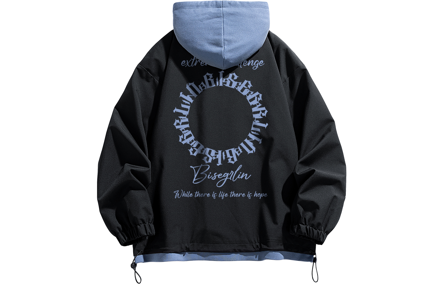

BISEGRLIN Куртка Unisex, Black+Haze Blue