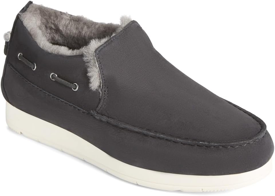Зимние мужские мокасины Sperry Moc-Sider, черный — фото 3