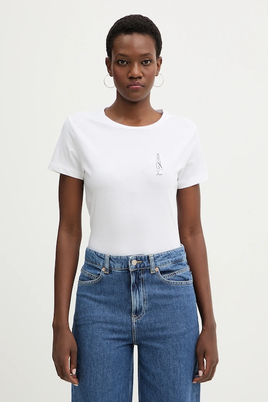 

Хлопковая футболка c elove 1 BOSS Orange, белый