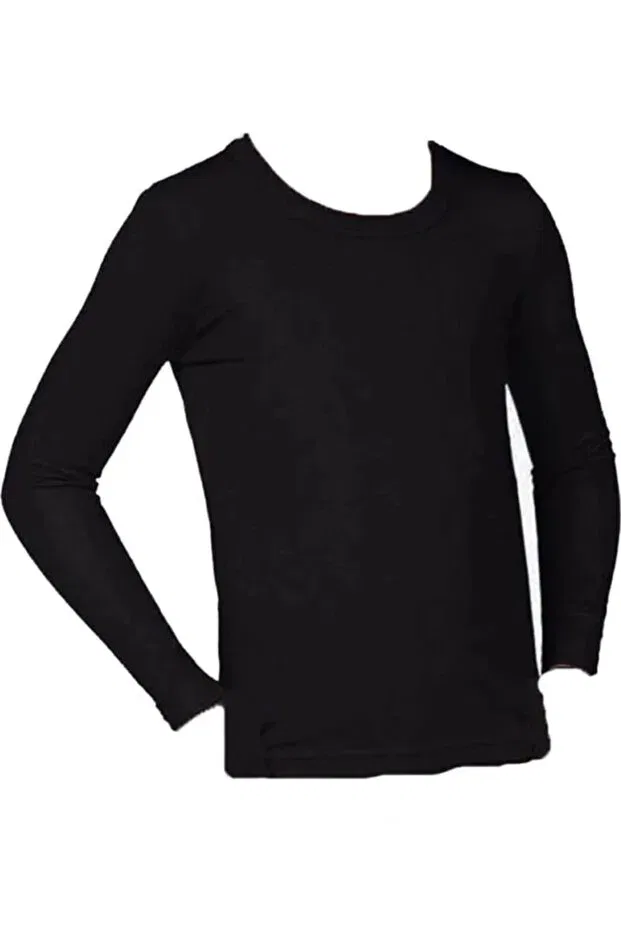 Детская термобелая майка с длинным рукавом Tutku, Black