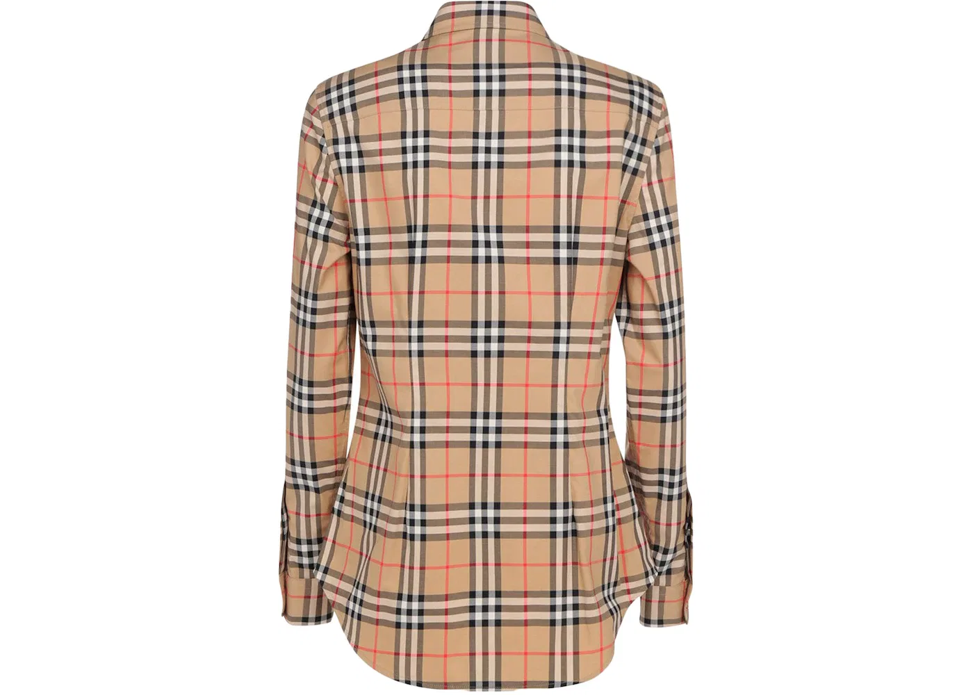 Женская рубашка с принтом Classic Check Button Down Shirt Burberry, Vintage Check — фото 2