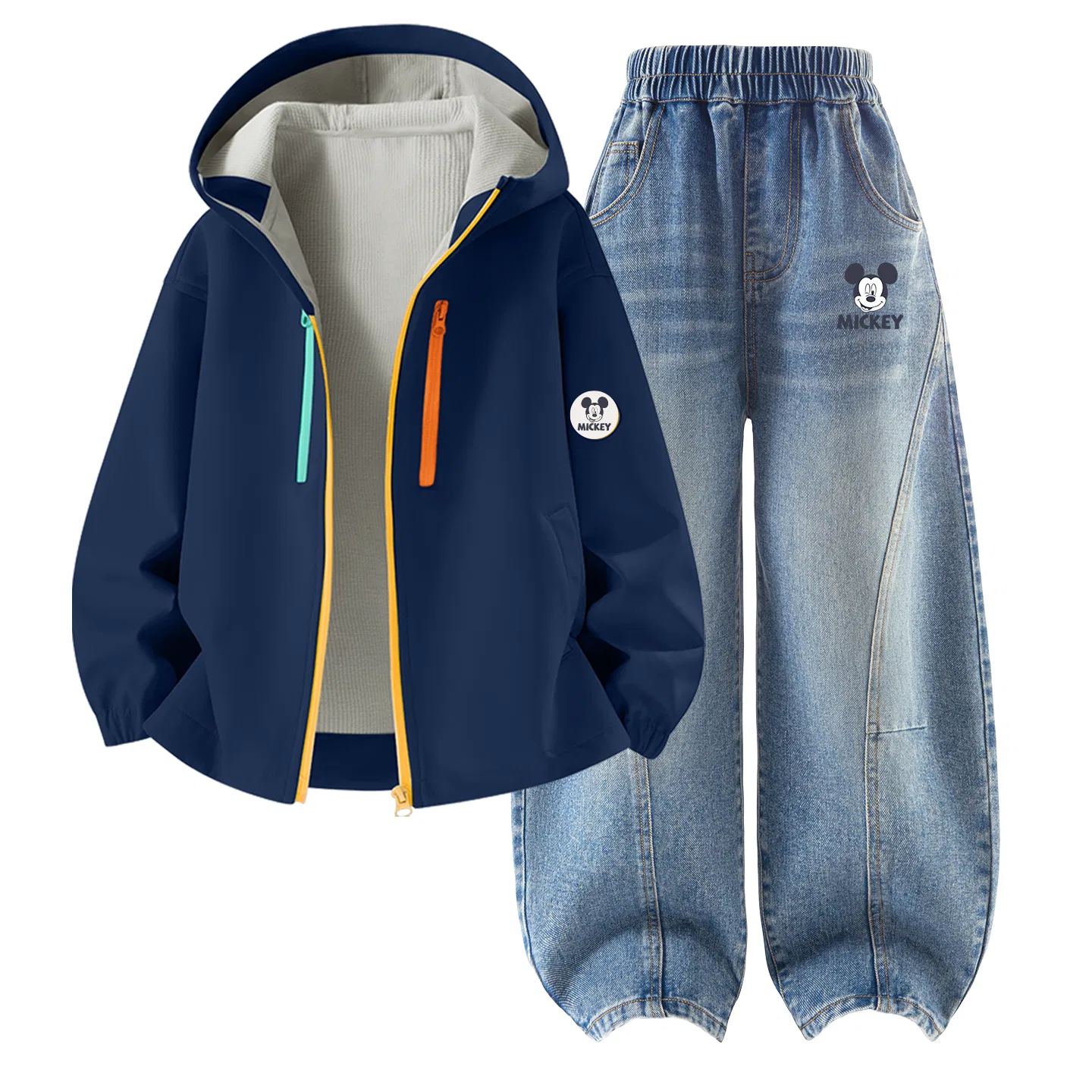 Детский спортивный костюм с капюшоном, ветрозащитный Didi Big Smile K Denim Blue Disney, Island Blue — фото 4