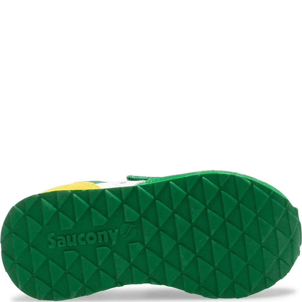 Детские кроссовки для мальчиков с липучкой Jazz Hl Saucony, Green Yellow — фото 4