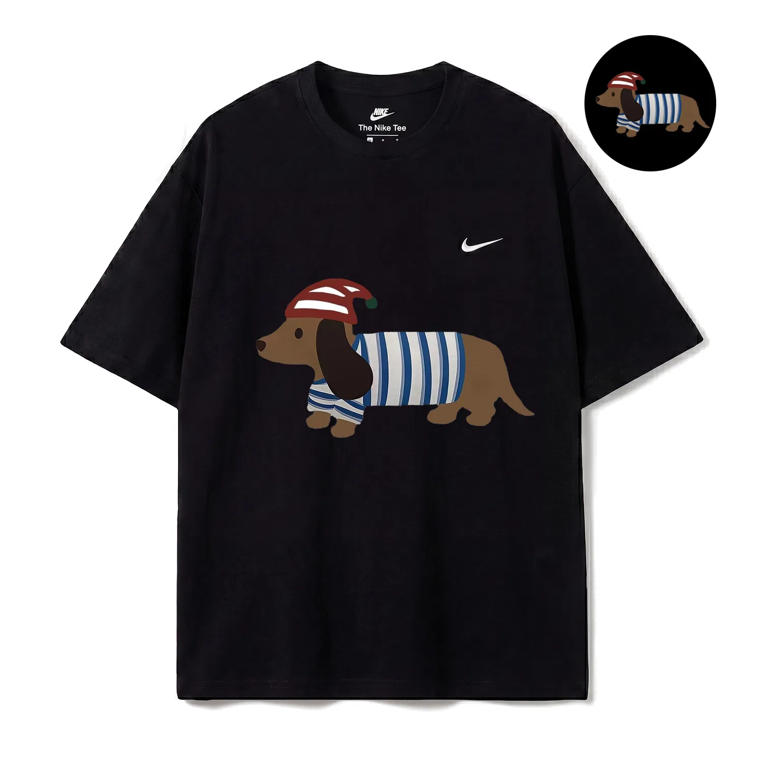 Детская футболка хлопковая Nike Sportswear, Jetburst Black — фото 3