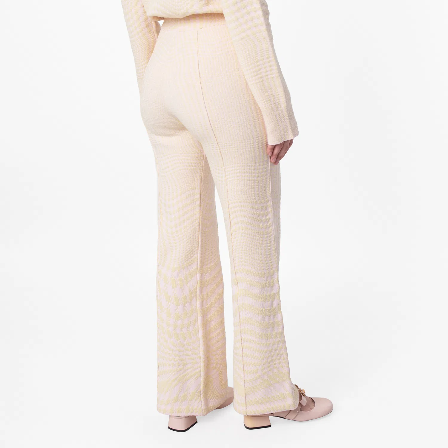 Брюки с жаккардовым узором «гусиная лапка» Houndstooth Jacquard Wool-Blend Burberry, Cameo Ip Pattern — фото 4