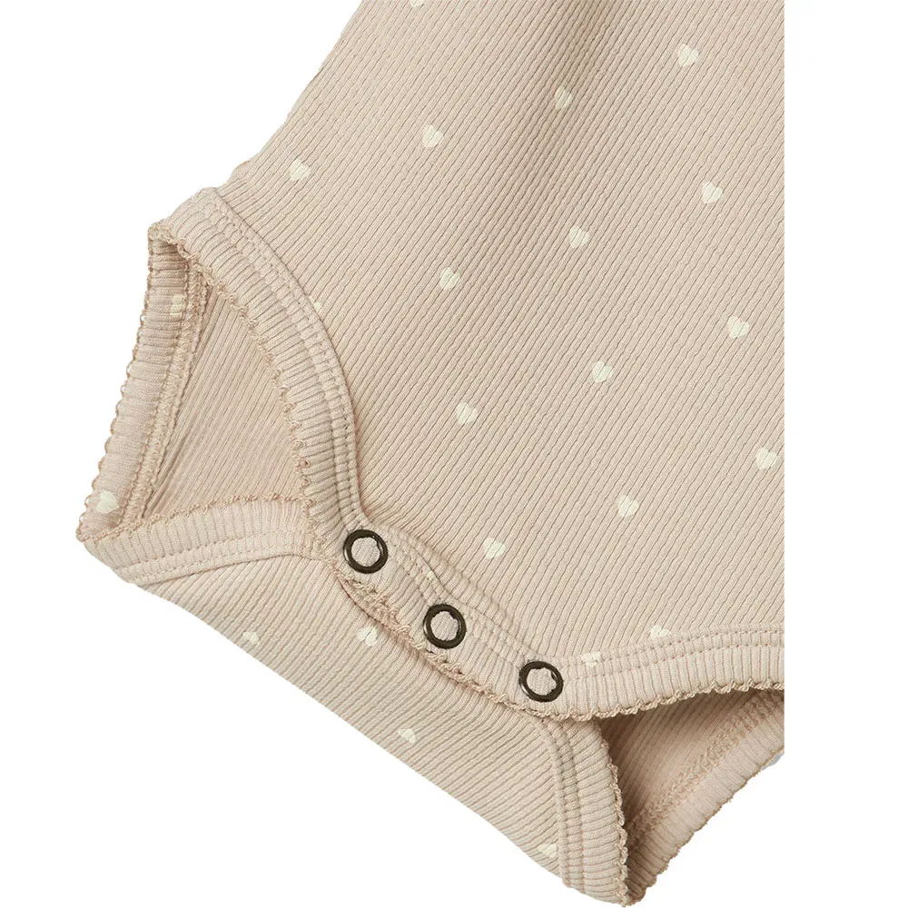 Боди с длинными рукавами Name It Gago Slim Lil Atelier, бежевый — фото 3