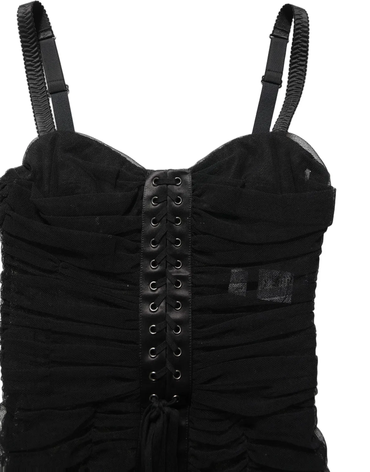 Женское платье-мини без рукавов с корсетной шнуровкой Corset Style Fitted Mini Dolce & Gabbana, Black — фото 4