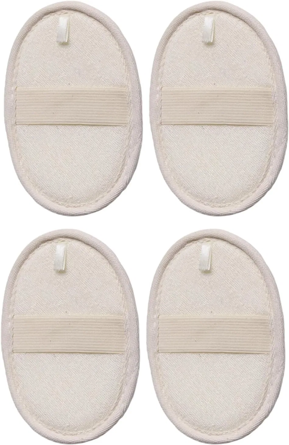 Натуральный люффа скраб для тела 4 шт, Abaodam, 14.5x10x0.5 см, Beige