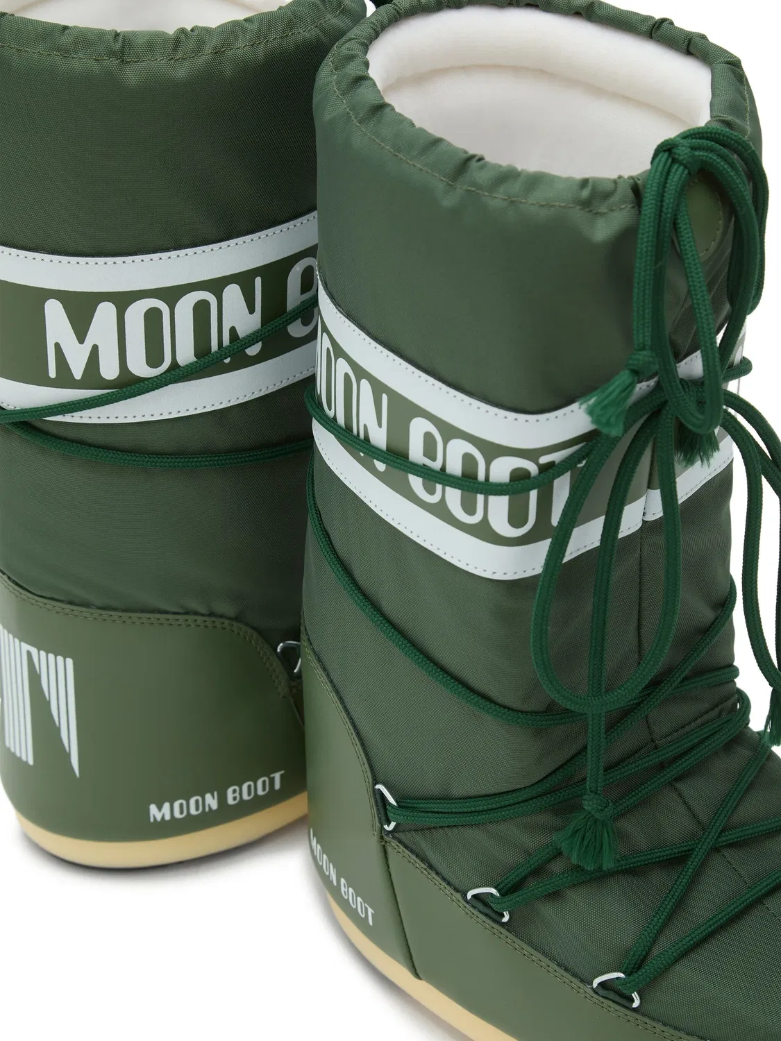 Ботинки на шнуровке, нейлоновые, зеленые Moon Boot, зеленый — фото 4