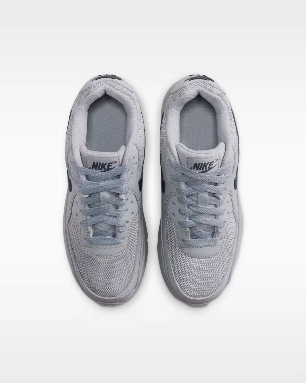 Кроссовки для детей постарше Nike Air Max 90, Wolf Grey/Wolf Grey/Midnight Navy — фото 4