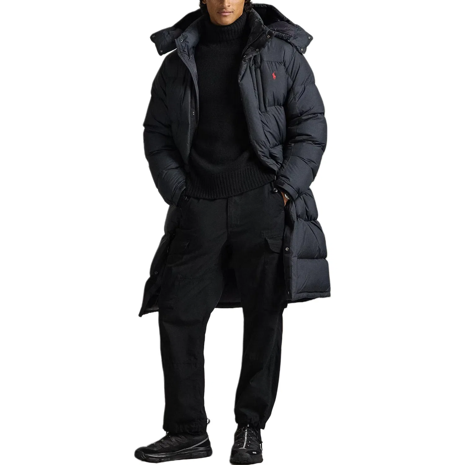 Мужская куртка-бомбер с капюшоном и утеплителем Polo Ralph Lauren, Black — фото 3