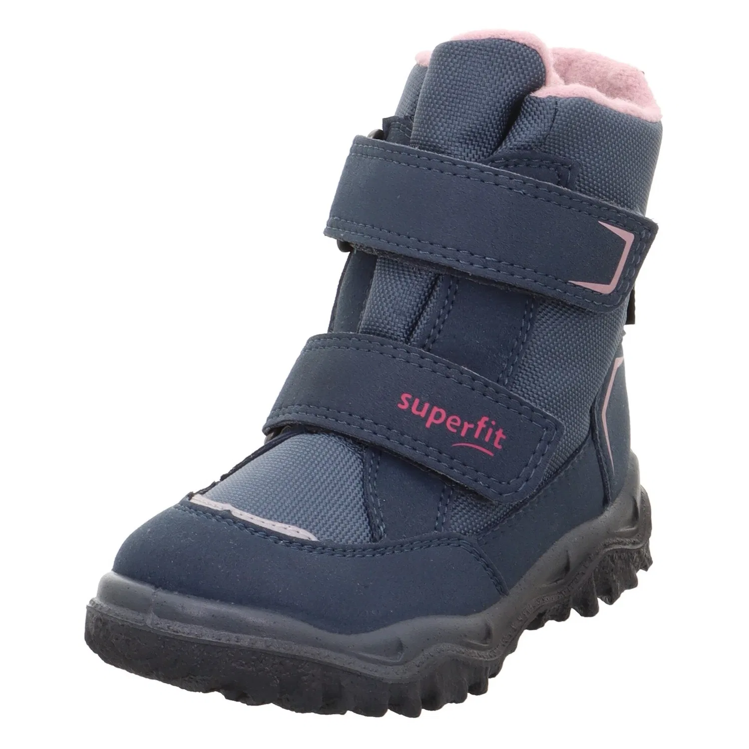 Детские снежные ботинки с текстильным утеплителем Superfit, Blue-Pink