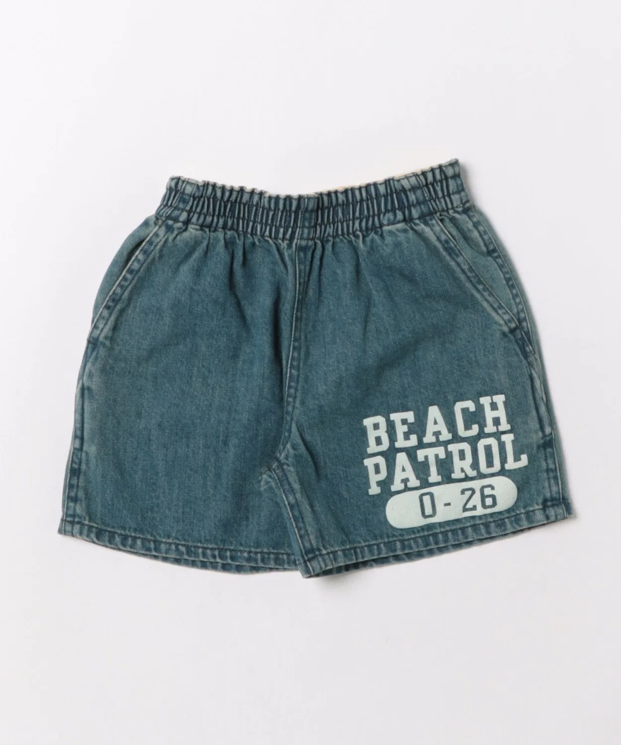 Детские шорты джинсовые с принтом Beach Patrol Denim DUNGAREE, Blue