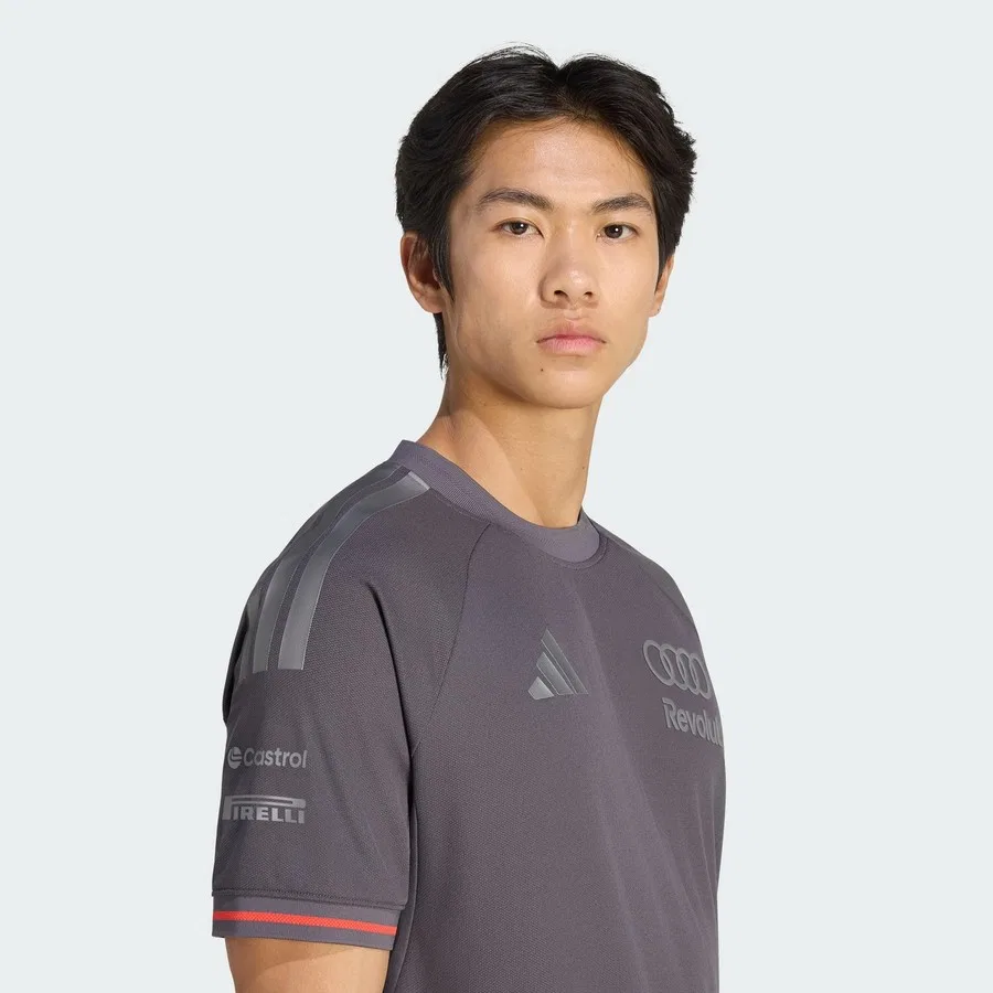Футболка спортивная с длинным рукавом Performance Audi Revolut F1 Team Driver Jersey Authentic adidas, Серый — фото 4