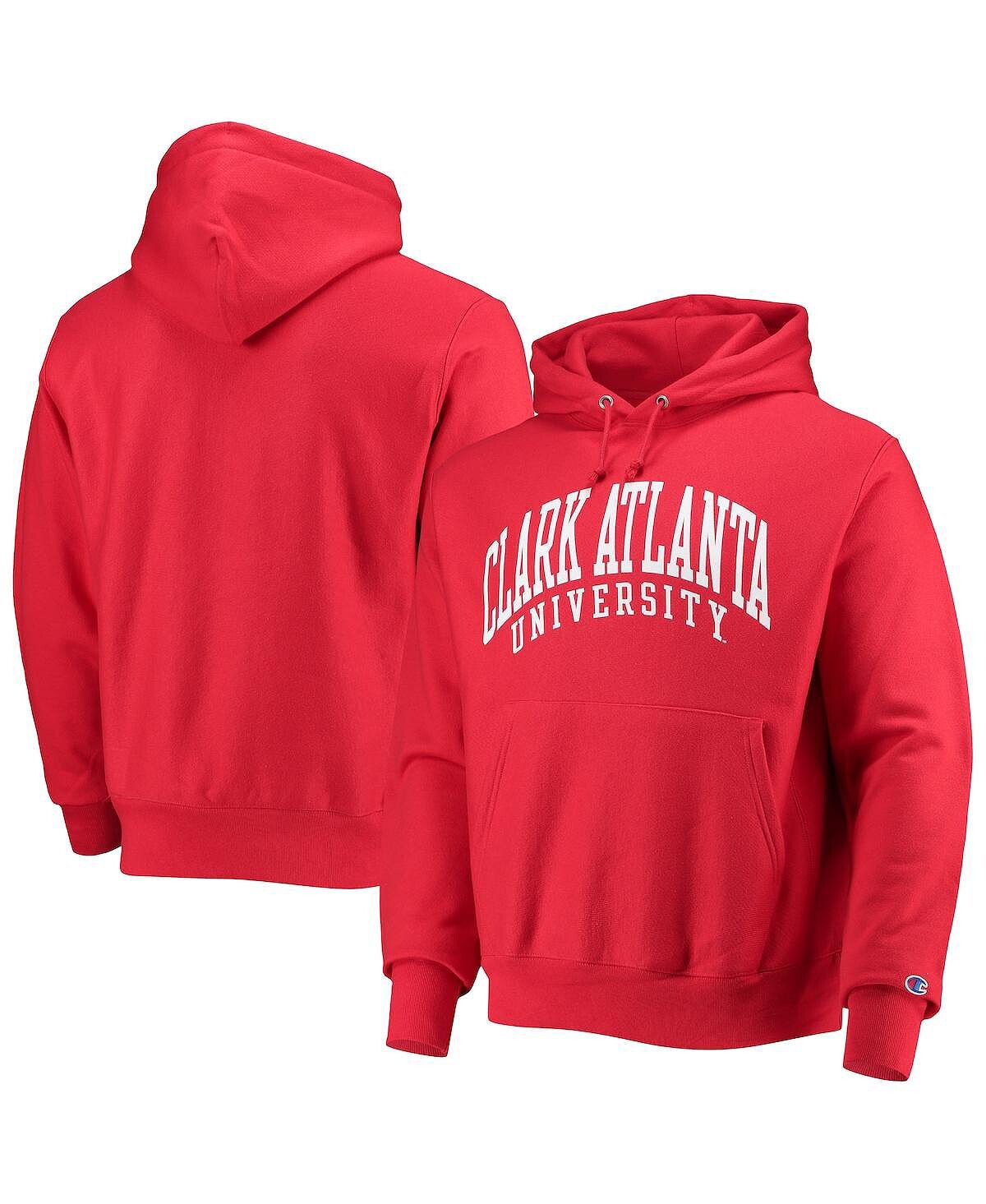 

Мужская красная толстовка с капюшоном clark atlanta university panthers tall arch pullover Champion, красный