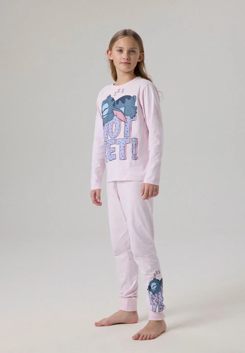 Nkfanda stitch ls nightset noos wdi - пижамный комплект Name It, Cradle Pink