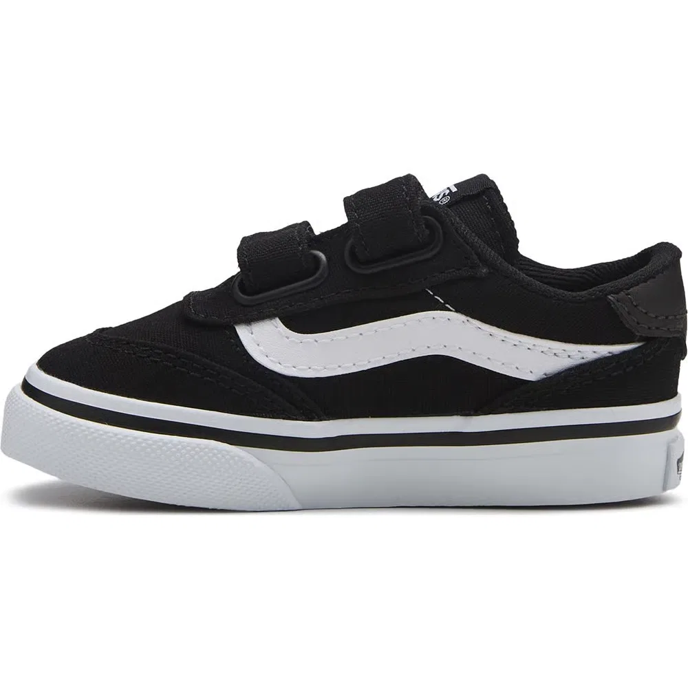 Детские низкие кроссовки Brooklyn для малышей Vans, Black/Embroidery — фото 3