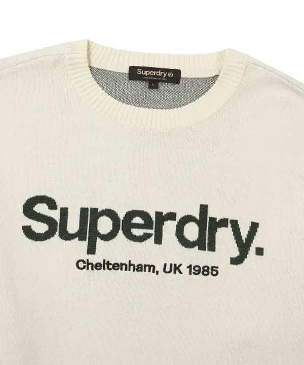 Свитер с логотипом, Superdry, айвори — фото 3
