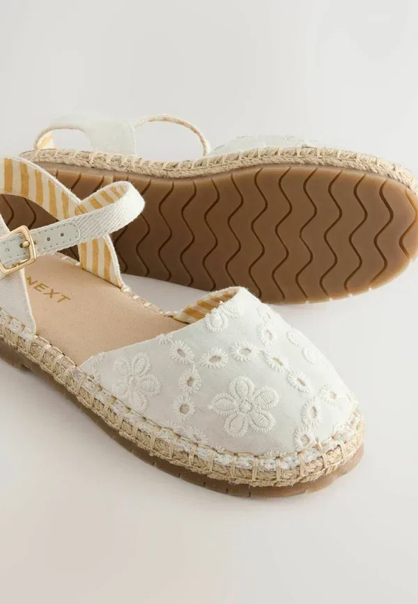 Сандалии с пряжкой Regular fit - espadrille - sandals Next, White Broderie, белый — фото 3