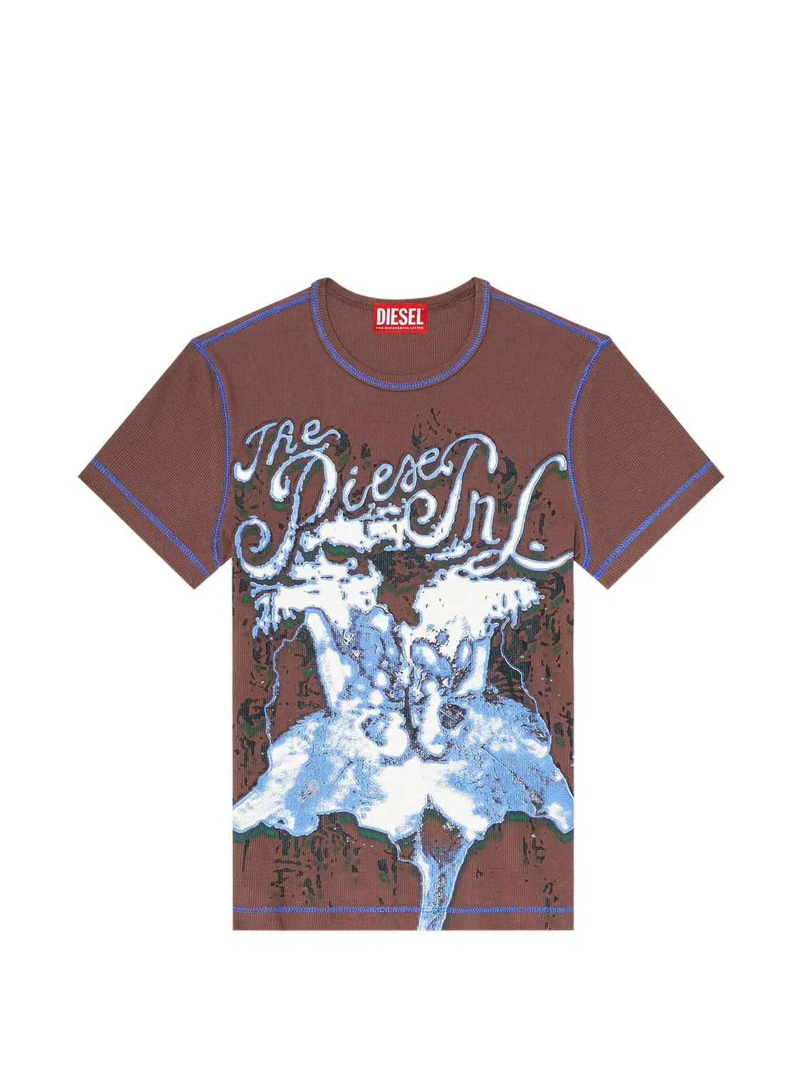 Футболка Brenda коричневая Diesel, коричневый