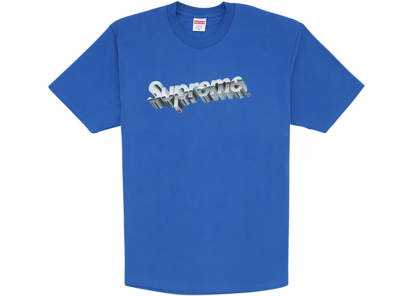 Мужская футболка с хромированным логотипом Supreme Tee, Royal